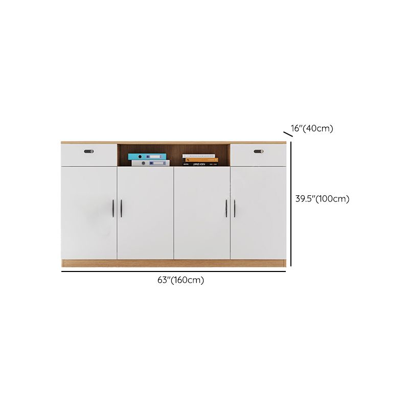 Wooden Filing Cabinet White File Cabinet for Home and Office