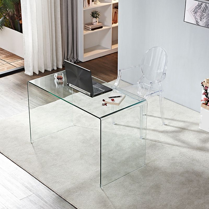 30"H Contemporary Office Desk Acrylic Rectangular Writing Desk