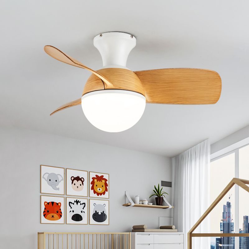 LED Contemporary Fan Ceiling Fixture 1 - Light Metal and Acrylic Ceiling Fan Lighting