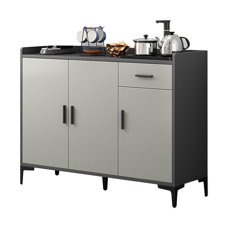 Modern Style Dining Server Gray Colour Engineered Wood Server with 1 Drawer