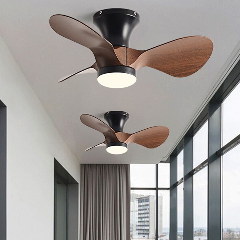 Fan Shape Metal Ceiling Fans Kid Style Single Light Ceiling Mount Fan Fixture