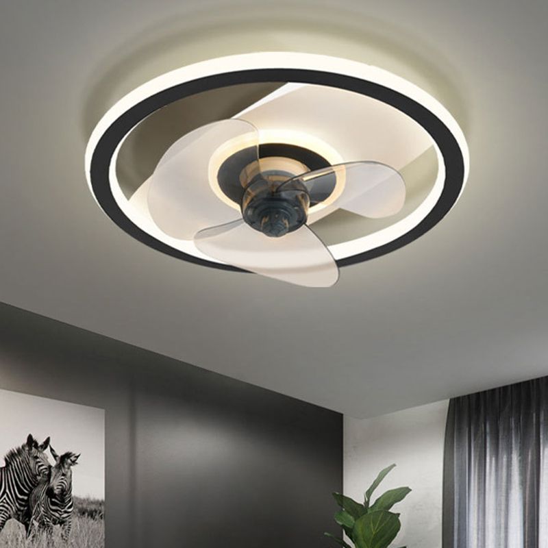 Simplicité du plafond en forme d'anneau éclairage en acrylique LED chambre semi-rince