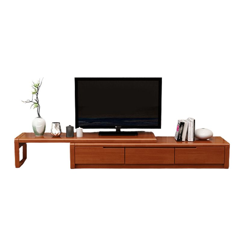 Modern Wood TV Console Open Storage TV Media Stand with Drawers for Living Room