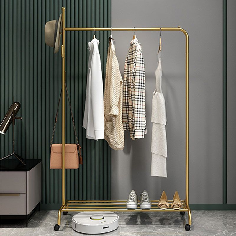 Modern Coat Rack Storage Shelf Metal Entryway Kit Hall Stand