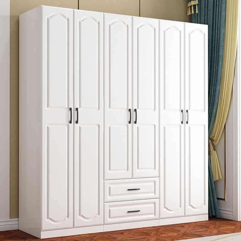 Manufactured Wood Bedroom Armoire White Hanging Clothes Rack