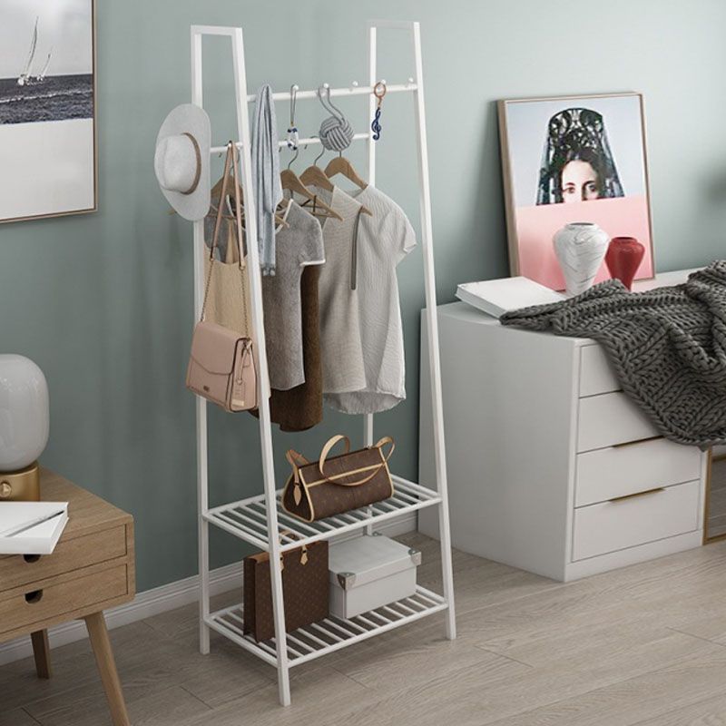 Free Standing Hall Stand Glam Metal Hall Stand with Storage Shelving