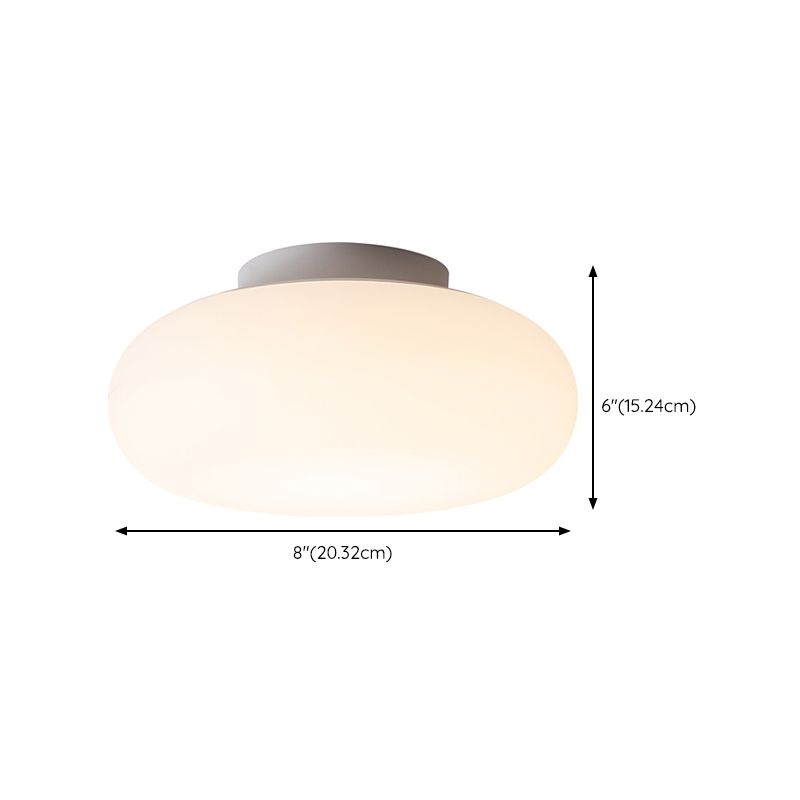 White Single Modernism Flush Mount Lighting LED Ceiling Light for Foyer