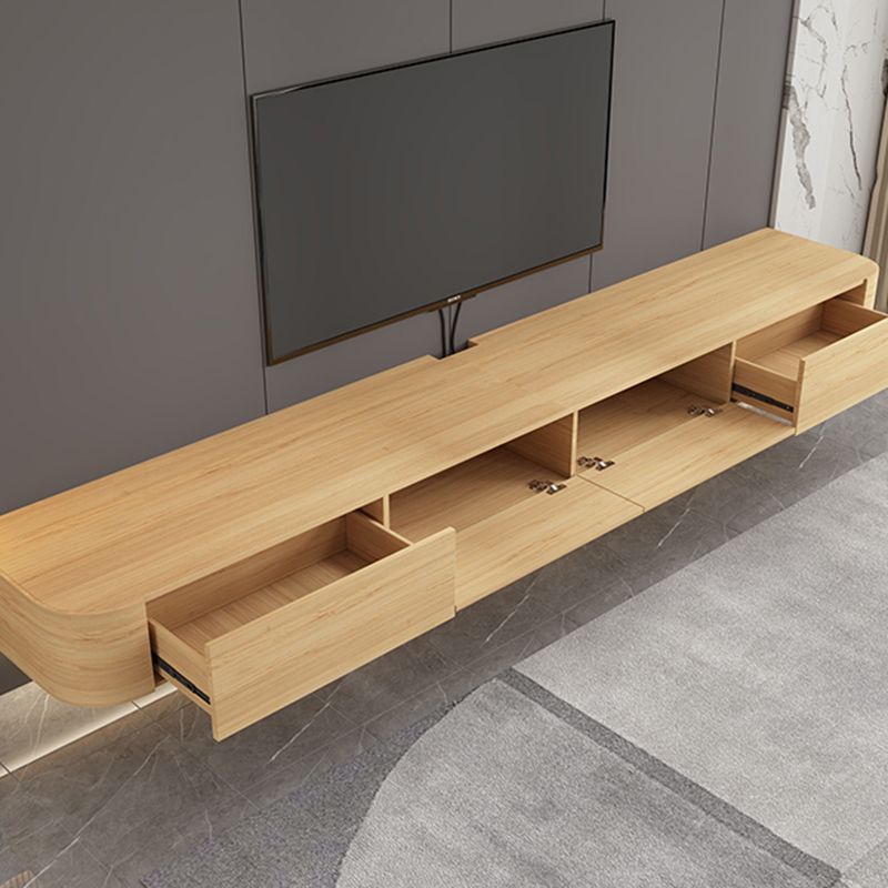 Contemporary Media Console Floating Stone Stand Console for Living Room