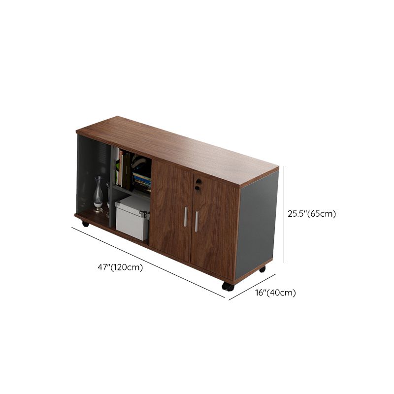 Nordic Filing Cabinet Wooden Frame Storage Lateral File Cabinet