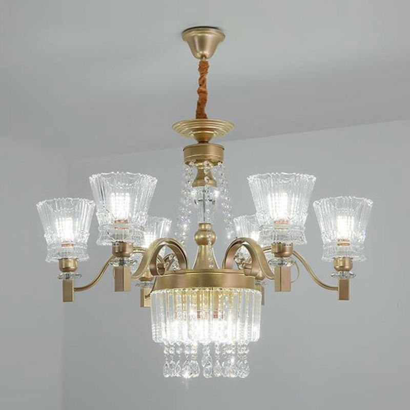 Sputnik Ceiling Chandelier Contemporary Crystal 11/13/15 Heads 37.5"/40.5"/41" Wide Satin Brass Hanging Light