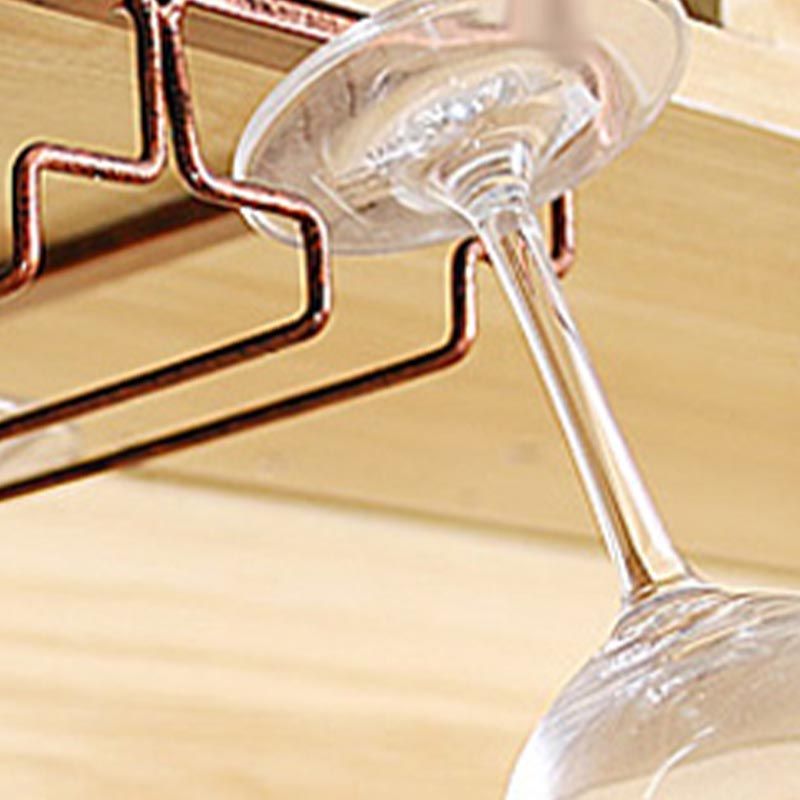 Modern Hanging Wine Glass Rack Metal Glass & Stemware Holder under Cabinet