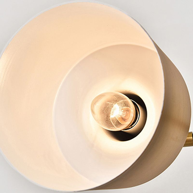 Cylindrical Bedroom Table Light Metal Simplicity Nights and Lamp in Gold