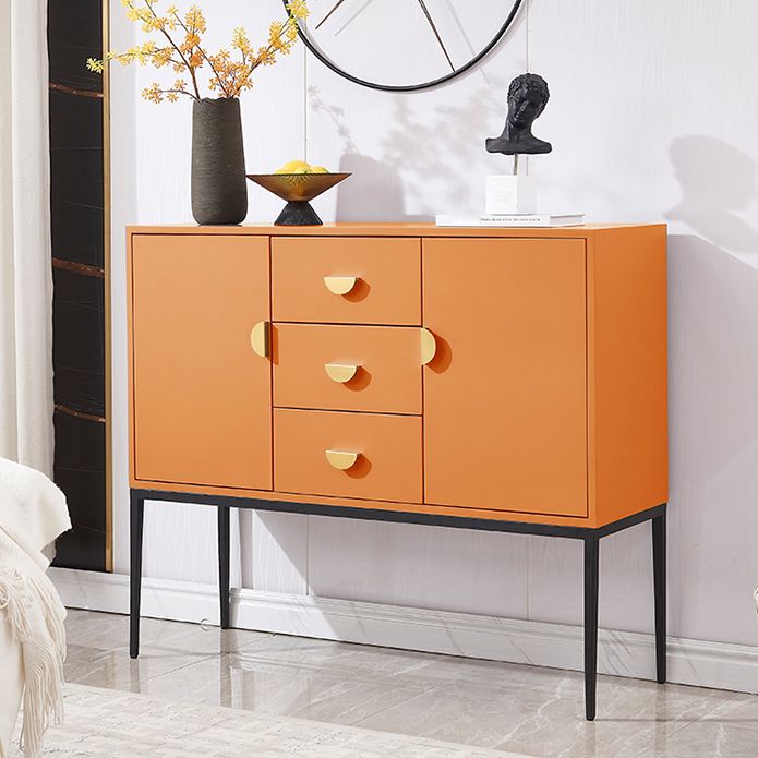 3-Drawer Engineered Wood Sideboard Glam Cabinets Credenza for Living Room