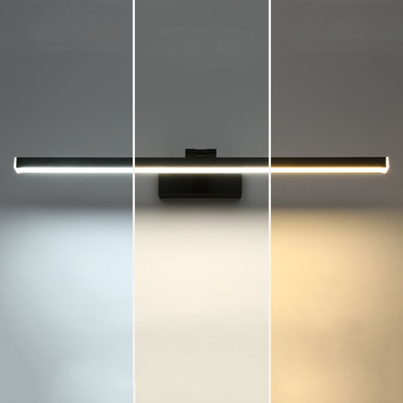 Lámpara lineal lámpara de luz contemporánea led de aluminio baños de pared lámpara de luz en negro