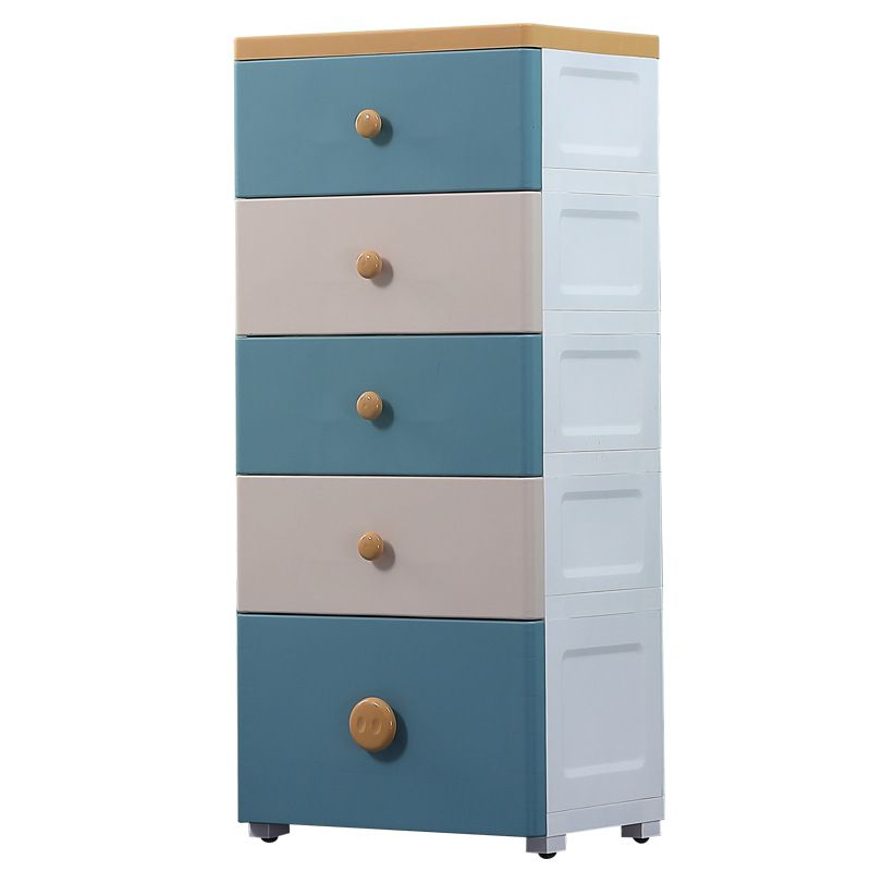 Scandinavian Plastic Baby Dresser Vertical Kids Furniture with Drawers for Bedroom