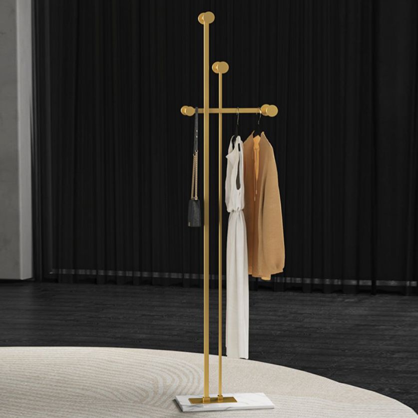 Modern Marble Free Standing Gorgeous Metal Coat Rack for Living Room