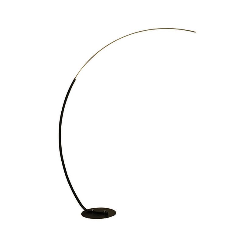 Aluminum Arc Shaped Floor Lamp Minimalist LED Standing Light for Living Room