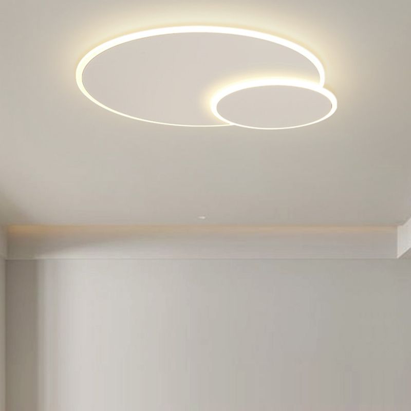 Modern Round Ceiling Mount Light LED Ceiling Light with Acrylic Shade for Bedroom