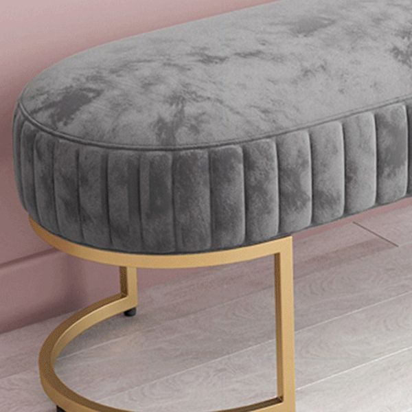 Glam Velvet Foam Bench Solid Color Bench with Legs for Bedroom