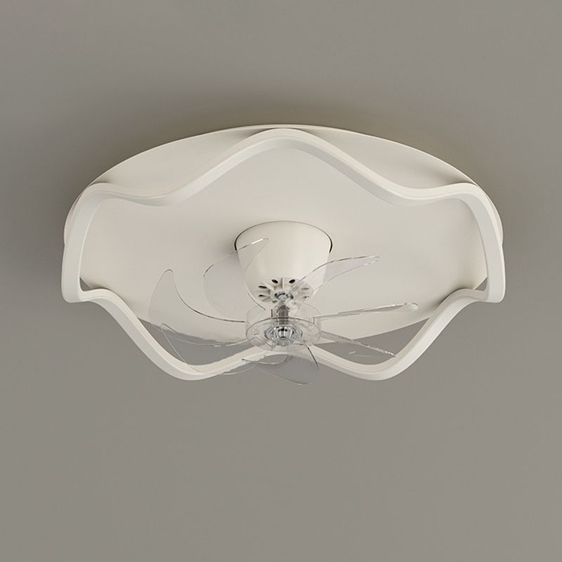 Modernism Single White Ceiling Fan Lamp LED Acrylic Ceiling Fan Light