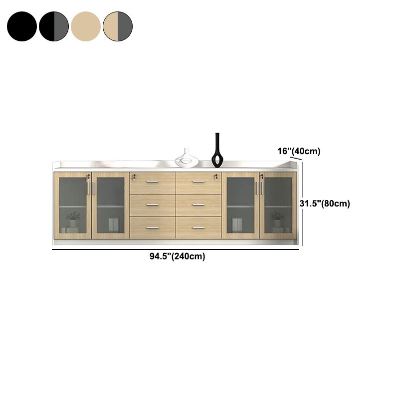 Modern Wood Cabinet Locking Drawers and Storage Lateral Filing Cabinet