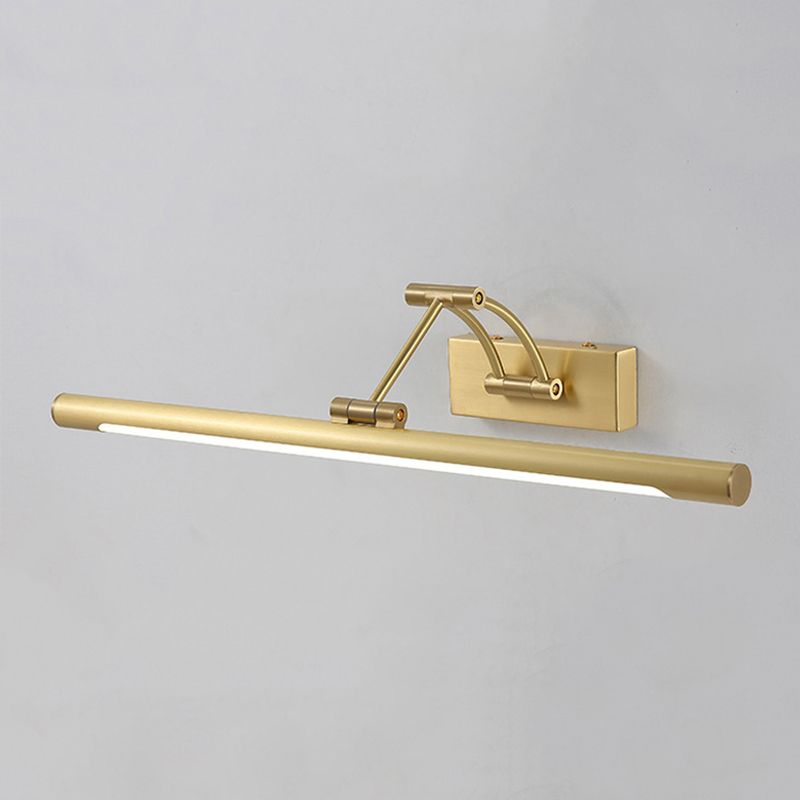 Contemporary Single Bathroom Vanity Light Black/Golden LED Metal Bath Bar