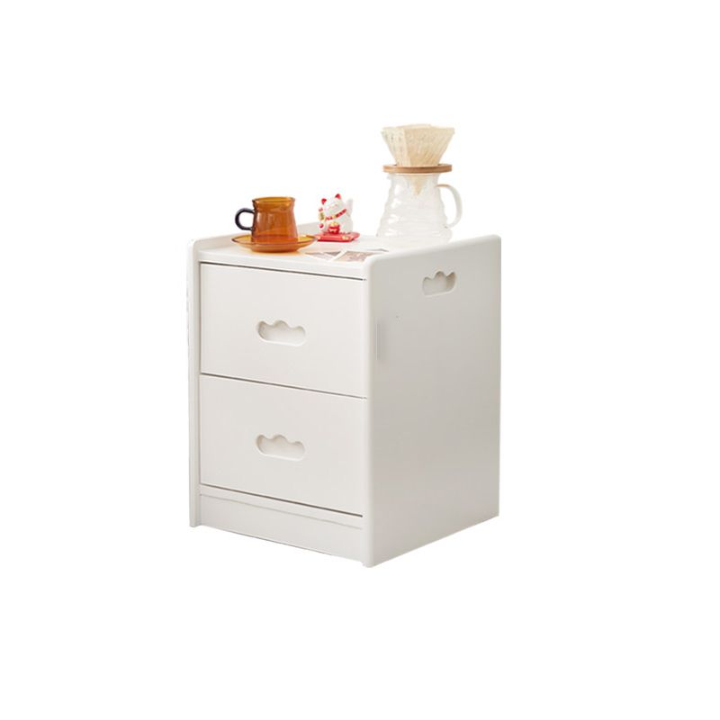 Storage Narrow Nightstand Solid Wood Kids Bedside Table with Drawers