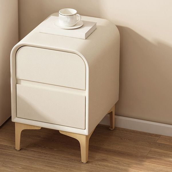 Modern Solid Wood Kids Nightstand Flat Top Nightstands with Drawers