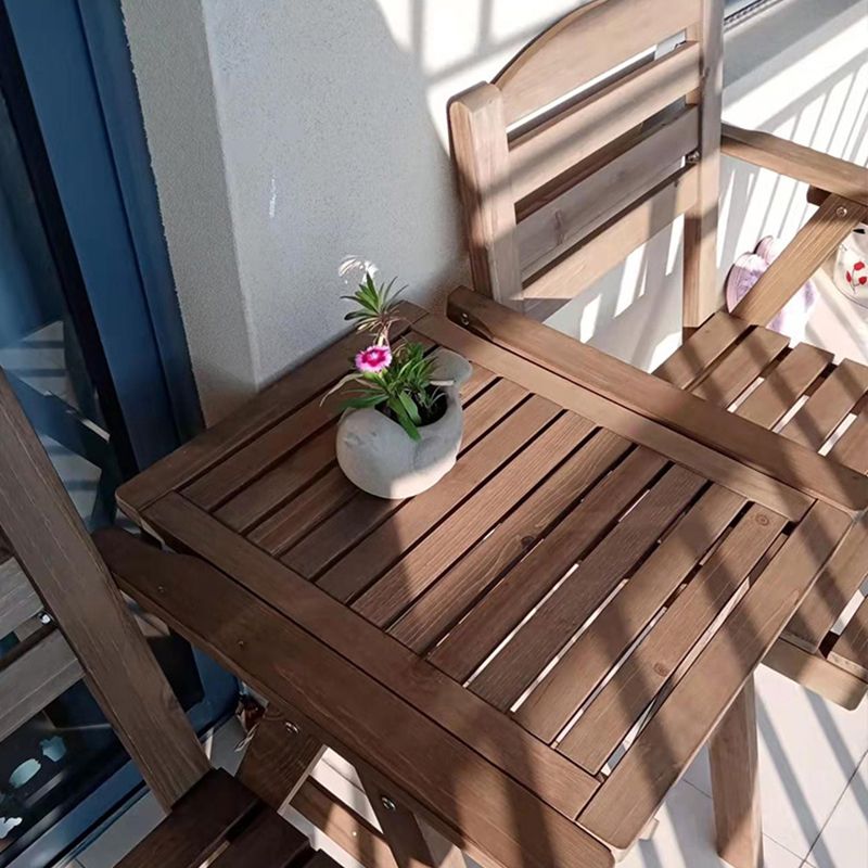 Contemporary Outdoor Chair Solid Wood Folding Patio Dining Chair