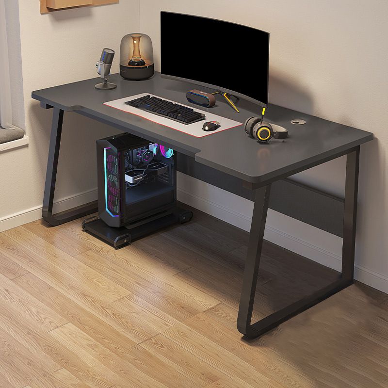 Contemporary Computer Desk Antique Finish Wooden Office Desk with Metal Legs