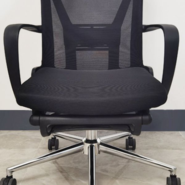 Modern Desk Chair Fixed Arms Task Chair with Wheels for Office