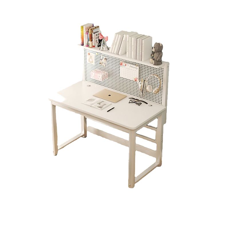 Home Kids Desk with Shelf Wooden Writing Desk Kids Desk in White