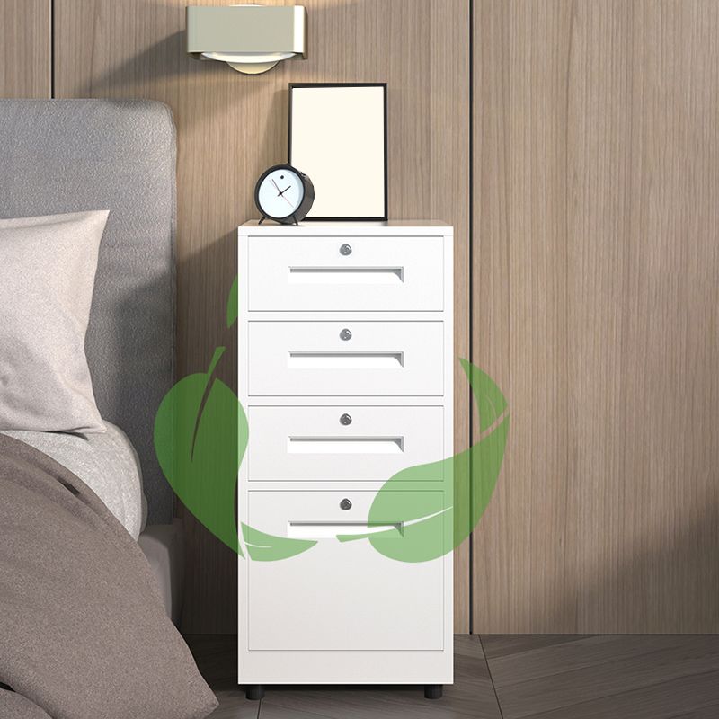 Traditional Cabinet Metal Locking Drawers and Castors Vertical Filing Cabinet