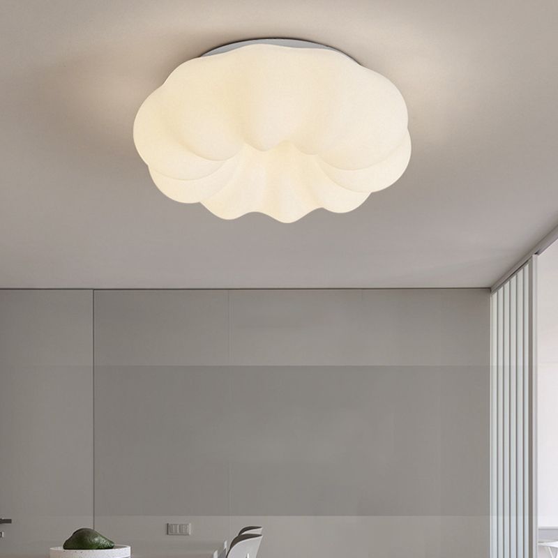 Modern White Ceiling Light LED Ceiling Mount Light with Acrylic Shade for Living Room