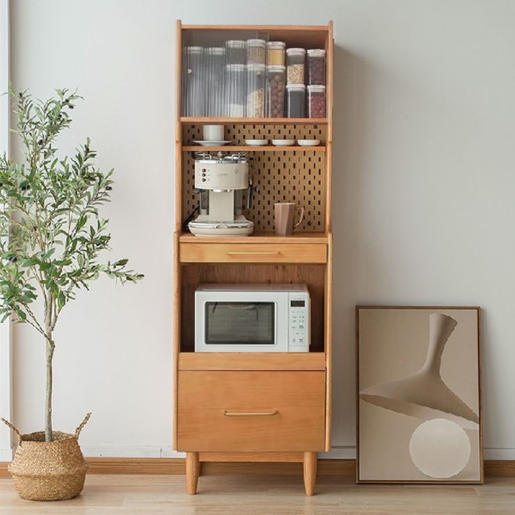 Modern Solid Wood Sideboard Cabinet Living Room 76.8" High Credenza