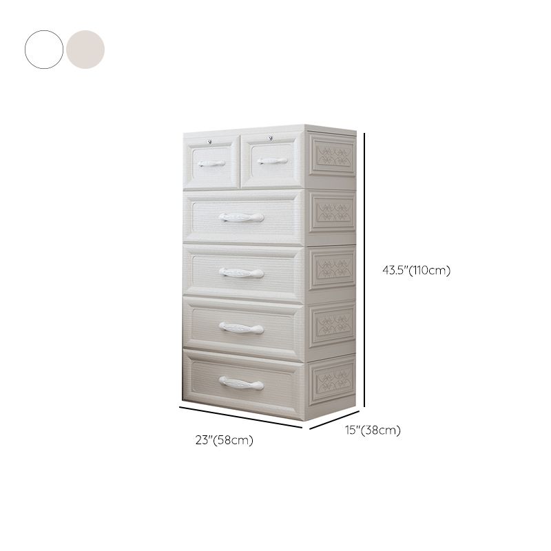 Modern Style Plastic Kid's Wardrobe Door Included Armoire Cabinet for Bedroom