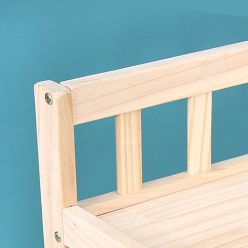 Wooden Changing Table for Home, Movable Baby Changing Table with Safety Rails