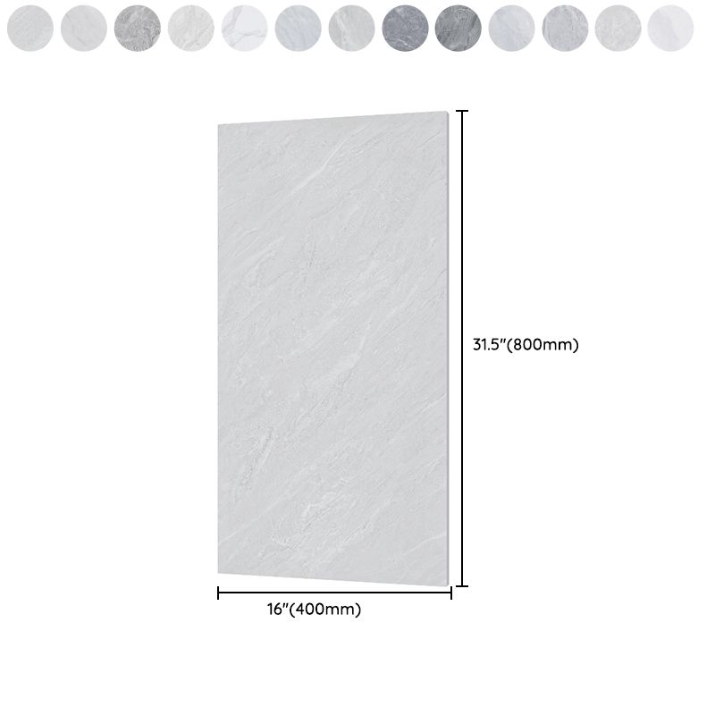 Square Ceramic Polished Straight Edge Singular Tile Marble Look Bathroom Wall