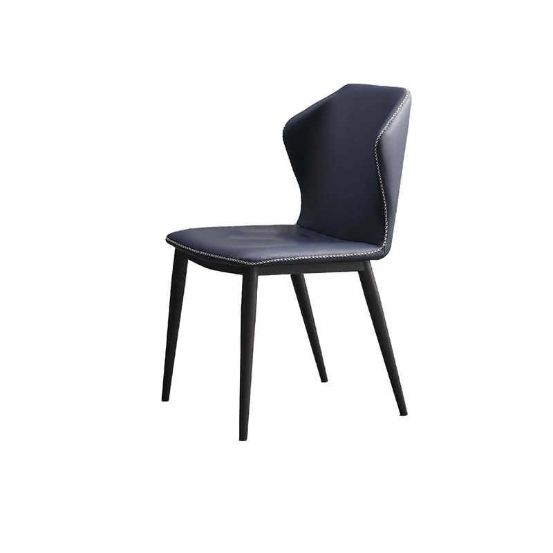 Contemporary Chair Dining Armless Chairs for Kitchen with Metal Legs