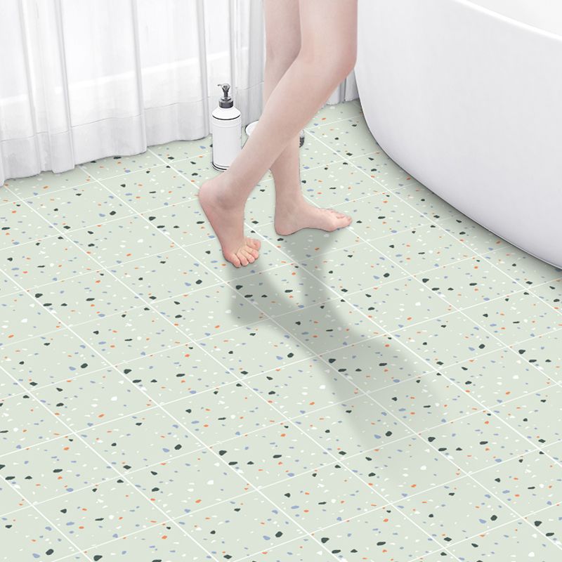 Bathroom Square PVC Flooring 24" x 118" x 4mm Peel & Stick Vinyl Flooring