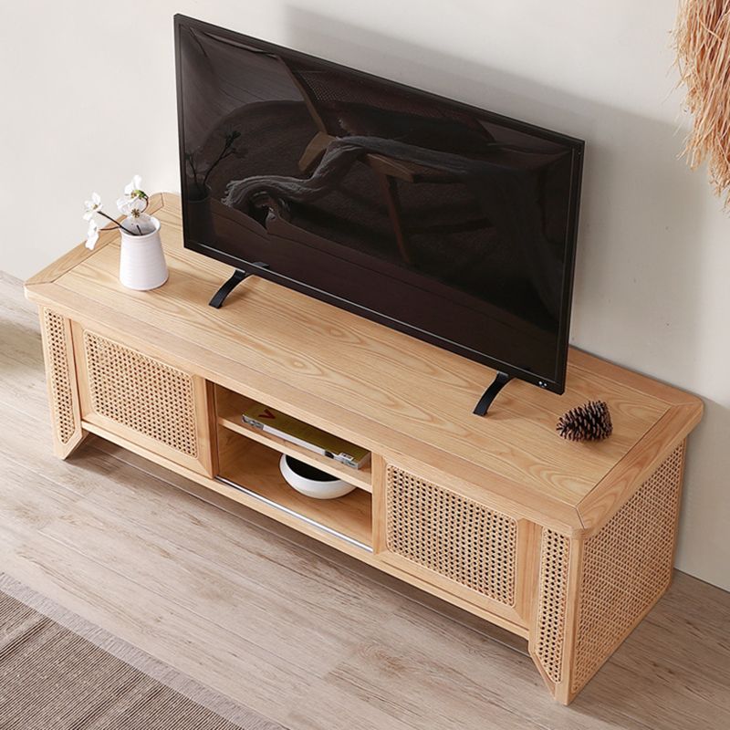 Solid Wood TV Media Console Scandinavian TV Stand for Living Room