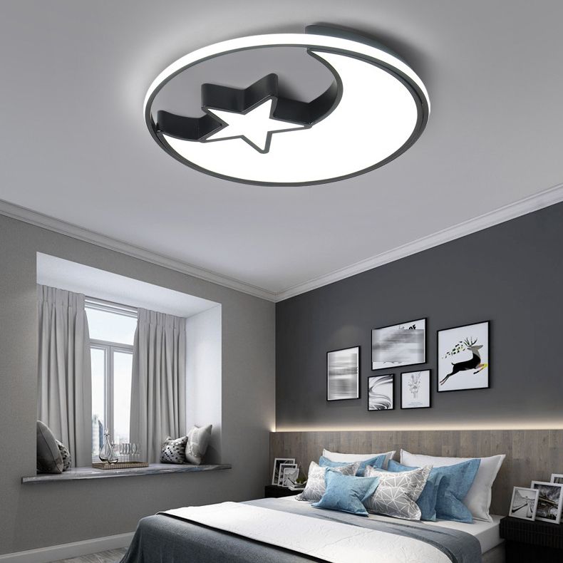 Kids Star Flush Mount Light Metal Ceiling Light Fixture for Bedroom