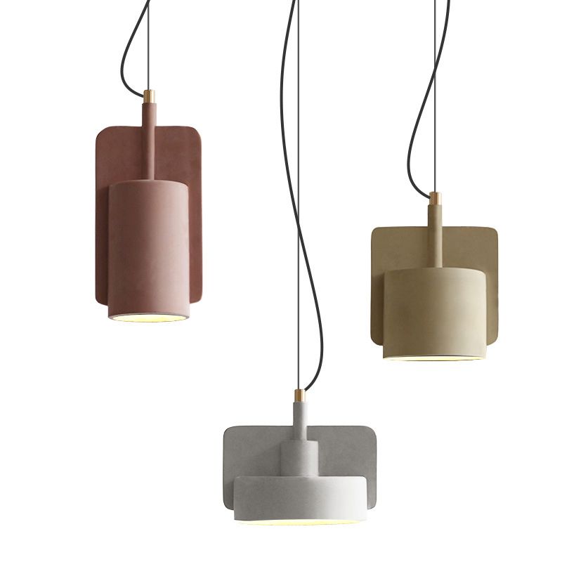 Cement Hanging Pendant Light Nordic Style Suspension Pendant Light