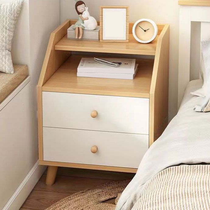 Wooden Bed Nightstand Modern Accent Table Nightstand for Bedroom