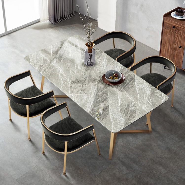 Glam 1/4/5 Pieces Dining Room Chair Set Rectangle Dining Table Set