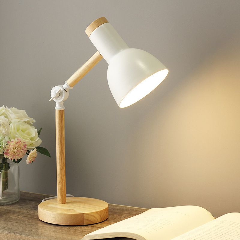 Torchlight Shade Study Light Macaron Metal 1 Head Bedroom Night Table Lamp with Adjustable Joint