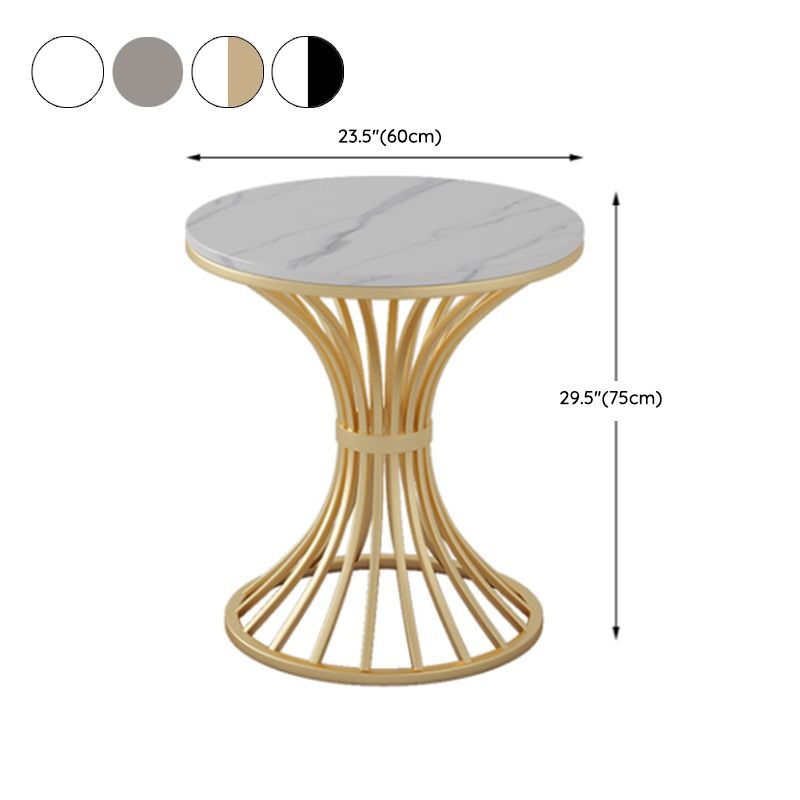 Round Dining Table Set for Home 1/2/3/4/5 Pieces Modern Polished Finish Dinette Set