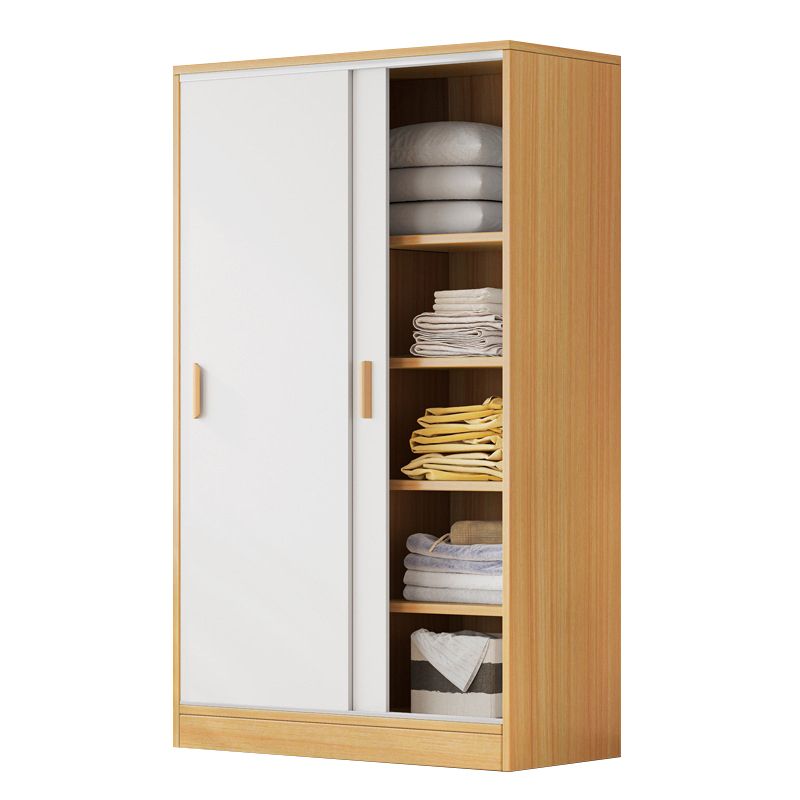 Manufactured Wooden Kids Closet Modern Style Bedroom Wardrobe Closet with Sliding Door