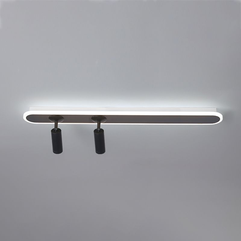 Cylindrical Shape LED Rail Ceiling Lamp Modern Iron Flush Mount for Living Room