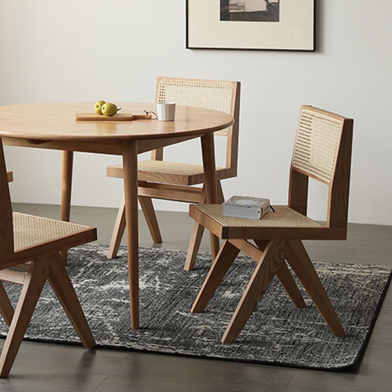 Armless Dining Chairs Modern Solid Wood Side Chairs for Dining Room